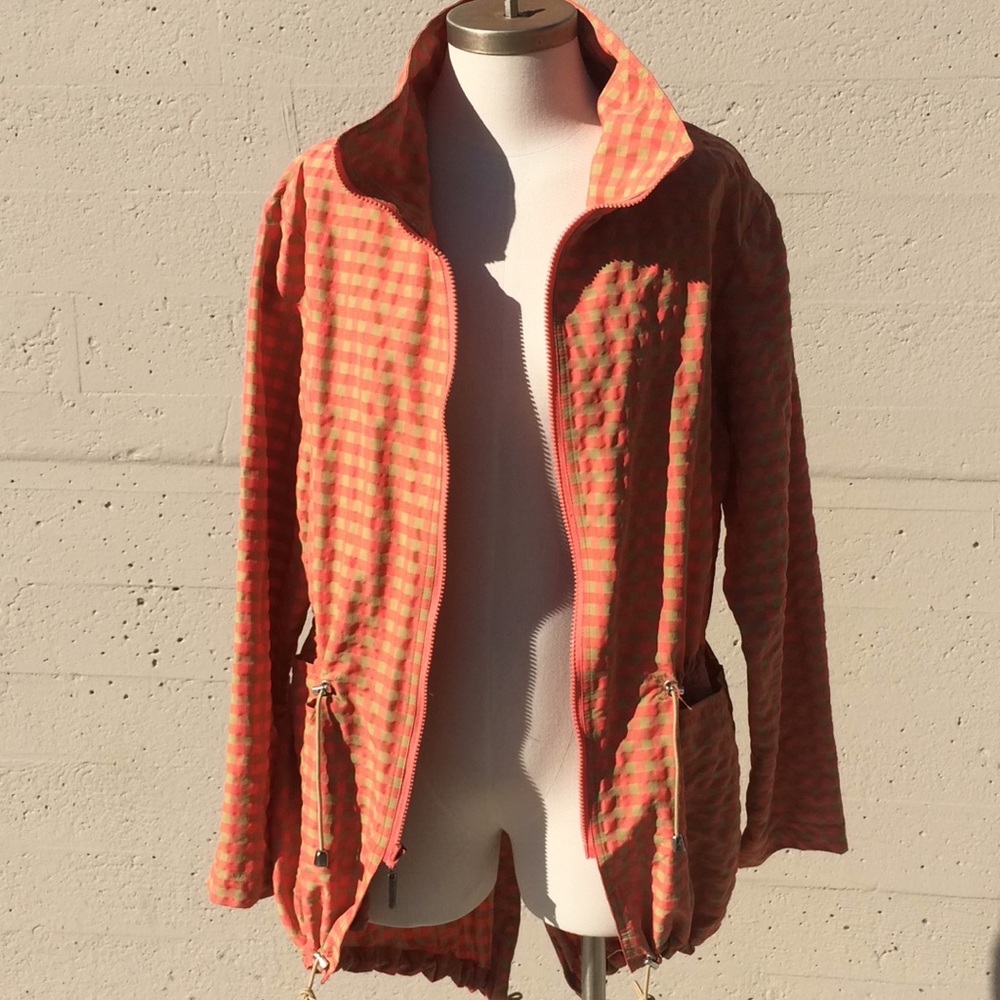 Mycra Pac One Checkered Gingham Drawstring Jacket - Picture 7 of 12